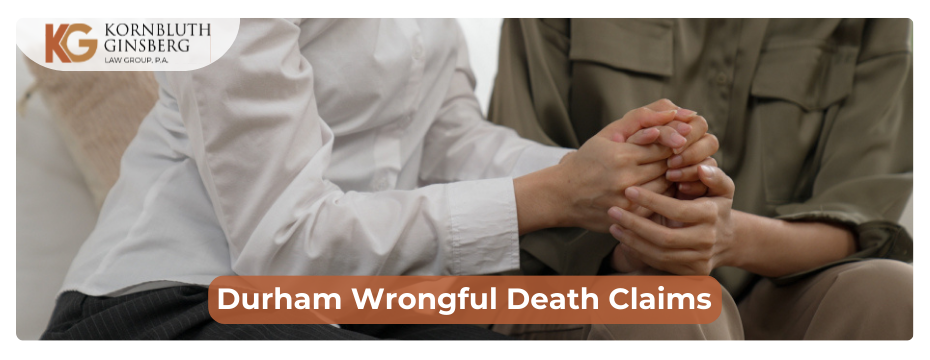 Mourning couple holding hands after a Durham Wrongful Death