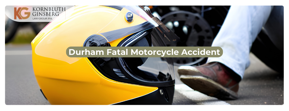 A fatal motorcycle accident scene in Durham